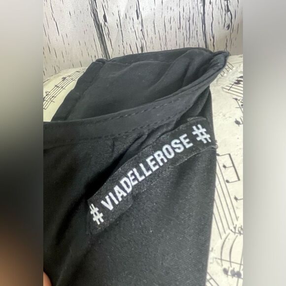 VIADELLEROSE Asymmetrical Sleeveless Dress Black M - Picture 6 of 8